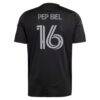 Pep Biel Charlotte FC adidas 2025 Fortress Kit Replica Jersey - Black - Detail View