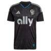 Pep Biel Charlotte FC adidas 2025 Fortress Kit Replica Jersey - Black - Side View