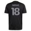 Kerwin Vargas Charlotte FC adidas 2025 Fortress Kit Replica Jersey - Black - Detail View