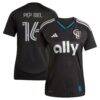 Pep Biel Charlotte FC adidas Women's 2025 Fortress Kit Replica Jersey - Black - Front View
