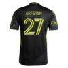 Maximilian Arfsten Columbus Crew adidas 2025 The Goosebumps Kit On-Field Authentic Jersey - Black - Detail View