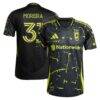 Steven Moreira Columbus Crew adidas 2025 The Goosebumps Kit On-Field Authentic Jersey - Black - Front View