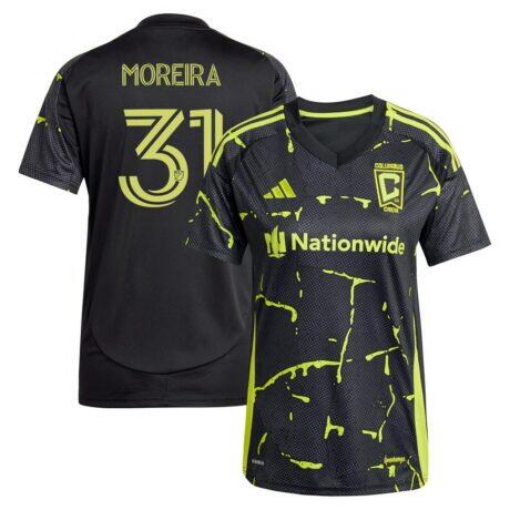 Steven Moreira Columbus Crew adidas Women's 2025 The Goosebumps Kit Replica Jersey - Black - Front View