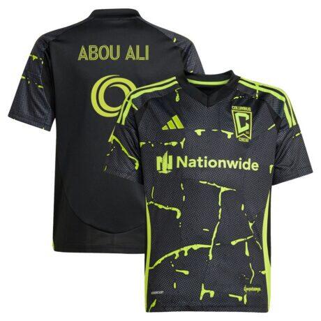 Wessam Abou Ali Columbus Crew adidas Youth 2025 The Goosebumps Kit Replica Jersey - Black - Front View