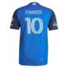 Evander da Silva Ferreira FC Cincinnati adidas 2025 Orange and Blue Legacy Kit On-Field Authentic Jersey - Blue - Detail View