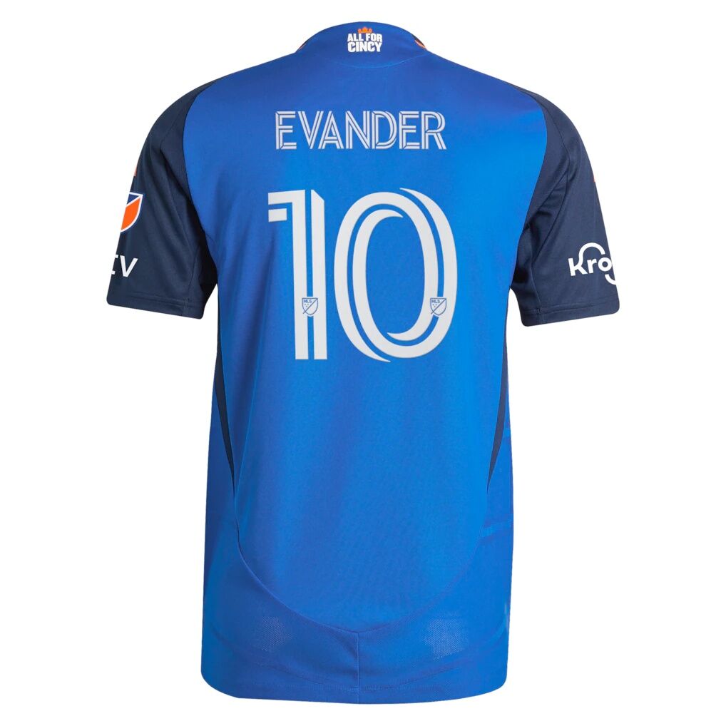 Evander da Silva Ferreira FC Cincinnati adidas 2025 Orange and Blue Legacy Kit On-Field Authentic Jersey
