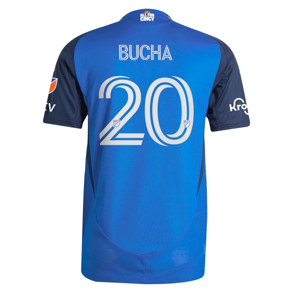 Pavel Bucha FC Cincinnati adidas 2025 Orange and Blue Legacy Kit On-Field Authentic Jersey