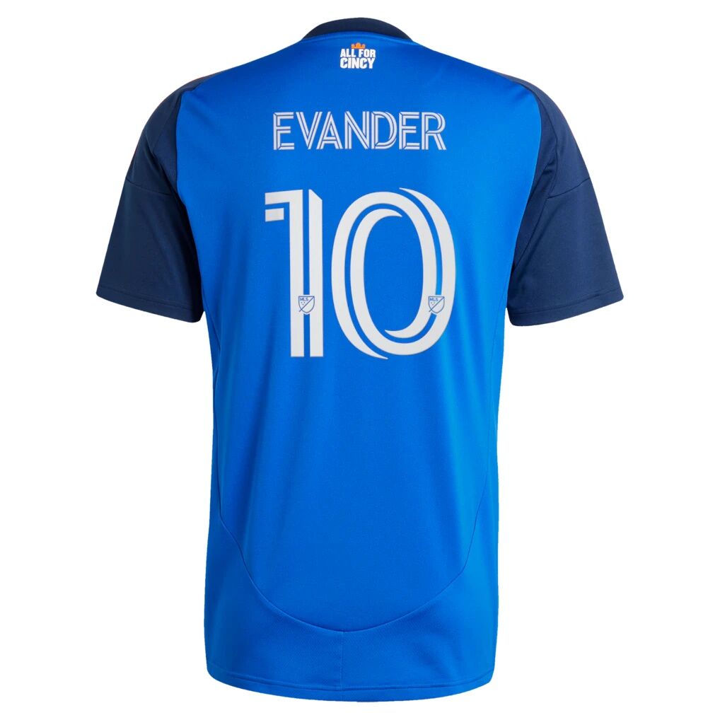 Evander da Silva Ferreira FC Cincinnati adidas 2025 Orange and Blue Legacy Kit Replica Jersey