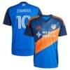 Evander da Silva Ferreira FC Cincinnati adidas 2025 Orange and Blue Legacy Kit Replica Jersey - Blue - Front View
