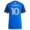Evander da Silva Ferreira FC Cincinnati adidas Women's 2025 Orange and Blue Legacy Kit Replica Jersey - Blue - Detail View