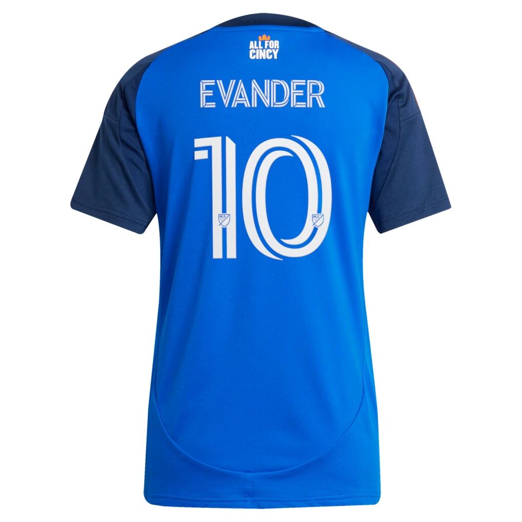 Evander da Silva Ferreira FC Cincinnati adidas Women's 2025 Orange and Blue Legacy Kit Replica Jersey