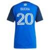 Pavel Bucha FC Cincinnati adidas Women's 2025 Orange and Blue Legacy Kit Replica Jersey - Blue - Detail View