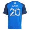 Pavel Bucha FC Cincinnati adidas Youth 2025 Orange and Blue Legacy Kit Replica Jersey - Blue - Detail View