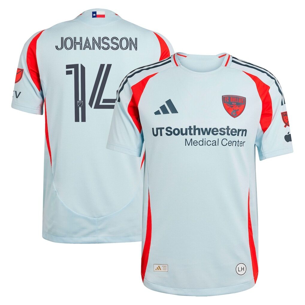 Herman Johansson FC Dallas adidas 2025 The Inferno Kit On-Field Authentic Jersey - Light Blue
