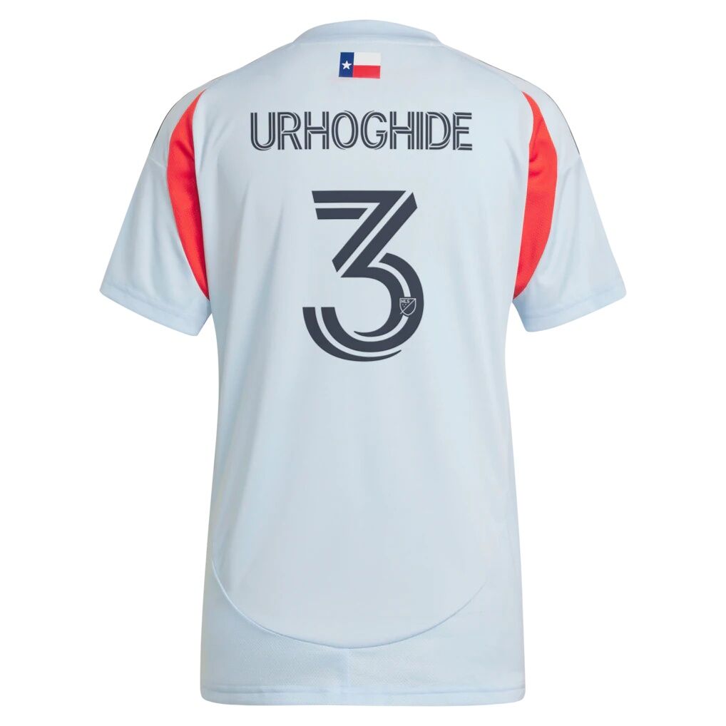 Osaze Urhoghide FC Dallas adidas Women's 2025 The Inferno Kit Replica Jersey - Light Blue