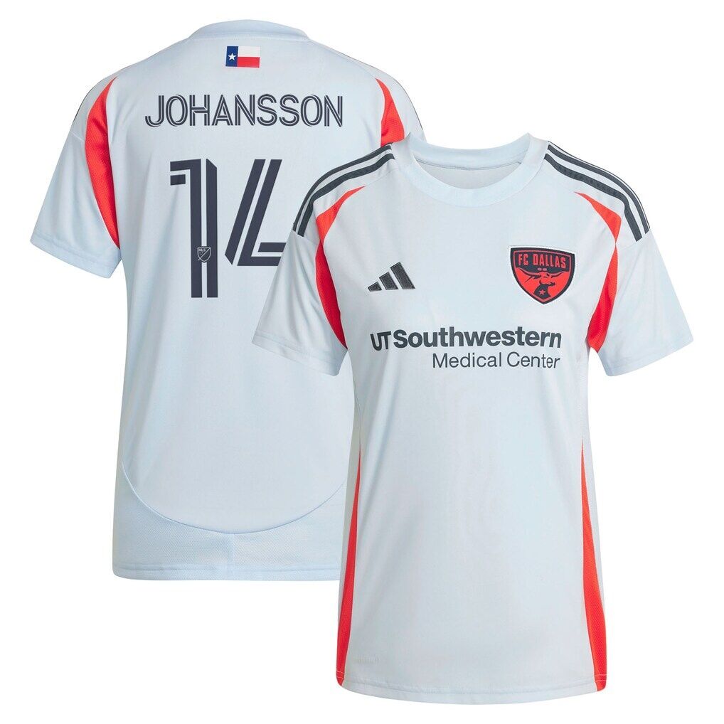 Herman Johansson FC Dallas adidas Women's 2025 The Inferno Kit Replica Jersey - Light Blue