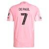 Rodrigo De Paul Inter Miami CF adidas 2025 Euforia On-Field Authentic Jersey - Pink - Detail View