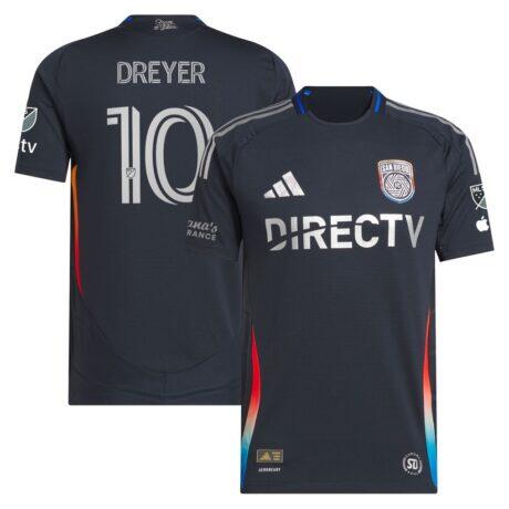 Anders Dreyer San Diego FC adidas 2025 State of Flow On-Field Authentic Jersey - Navy - Front View