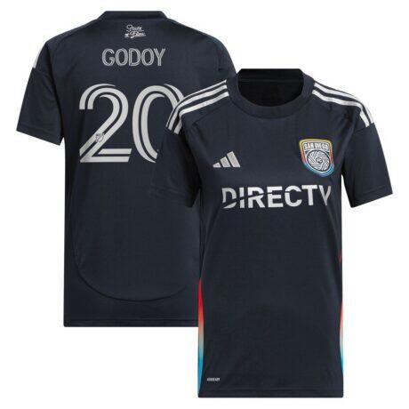 Anibal Godoy San Diego FC adidas Women's 2025 State of Flow Replica Jersey - Navy - Front View
