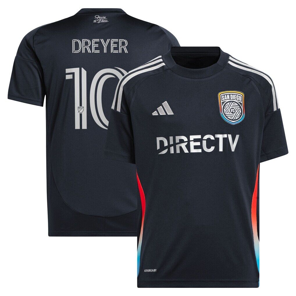 Anders Dreyer San Diego FC adidas Youth 2025 State of Flow Replica Jersey