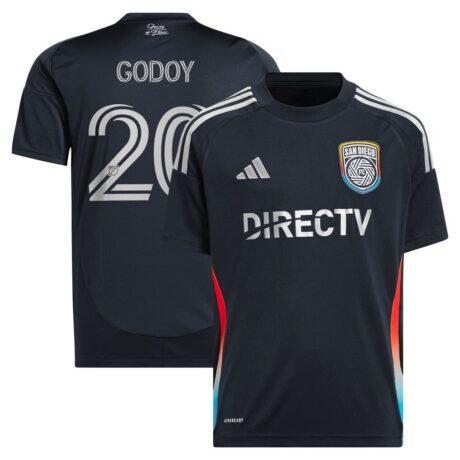 Anibal Godoy San Diego FC adidas Youth 2025 State of Flow Replica Jersey - Navy - Front View