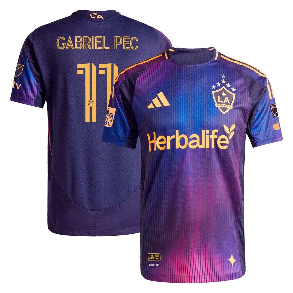 Gabriel Pec LA Galaxy adidas 2025 RIZON On-Field Authentic Jersey