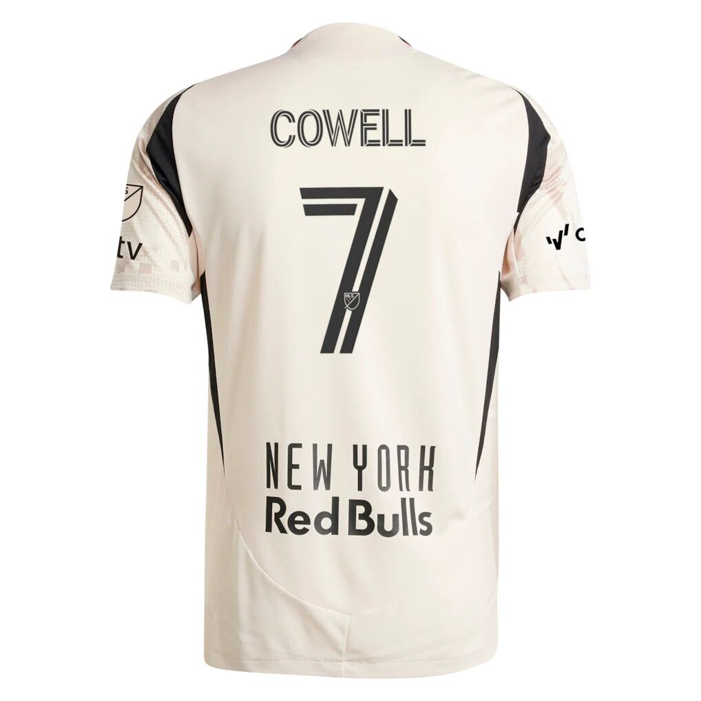 Cade Cowell New York Red Bulls adidas 2025 Stone Kit On-Field Authentic Jersey - Tan