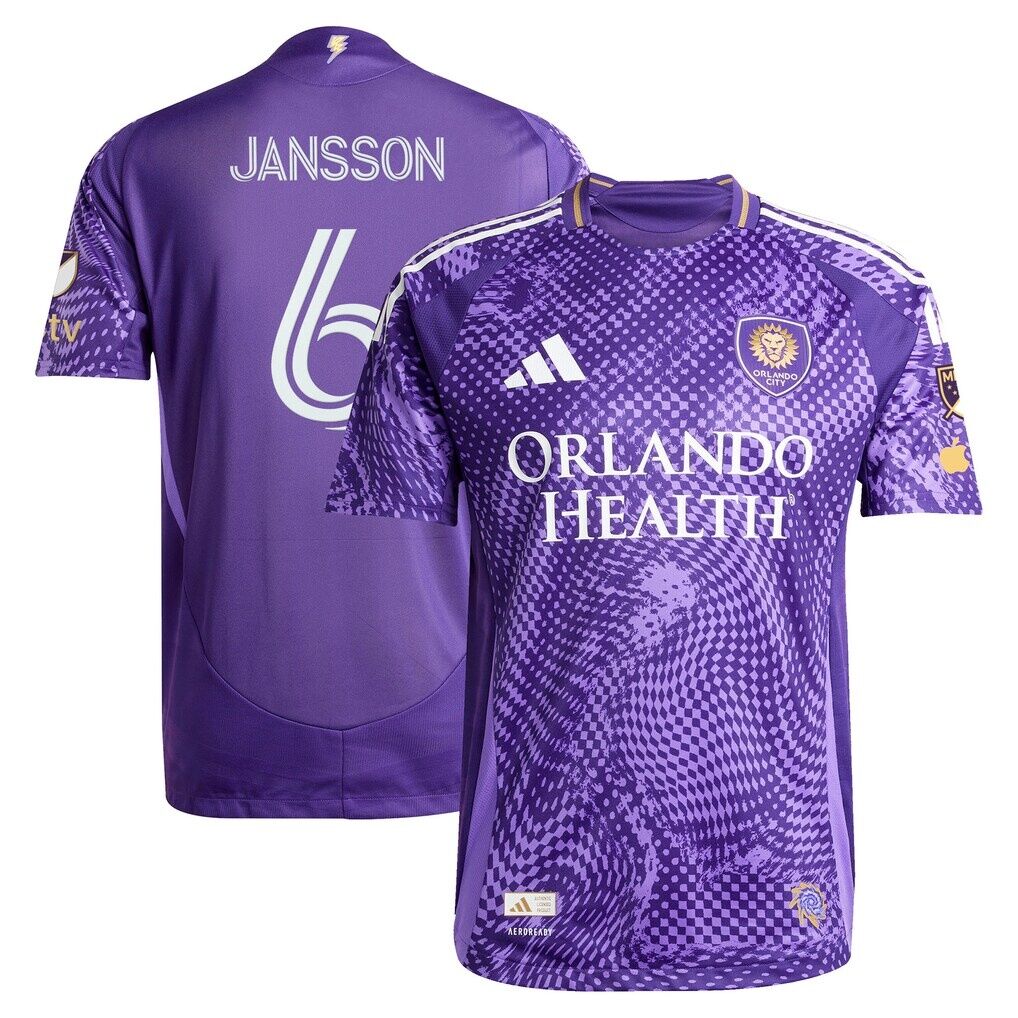 Robin Jansson Orlando City SC adidas 2025 Perfect Storm On-Field Authentic Jersey
