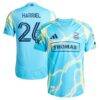 Nathan Harriel Philadelphia Union adidas 2025 The Voltage Kit On-Field Authentic Jersey - Blue - Front View