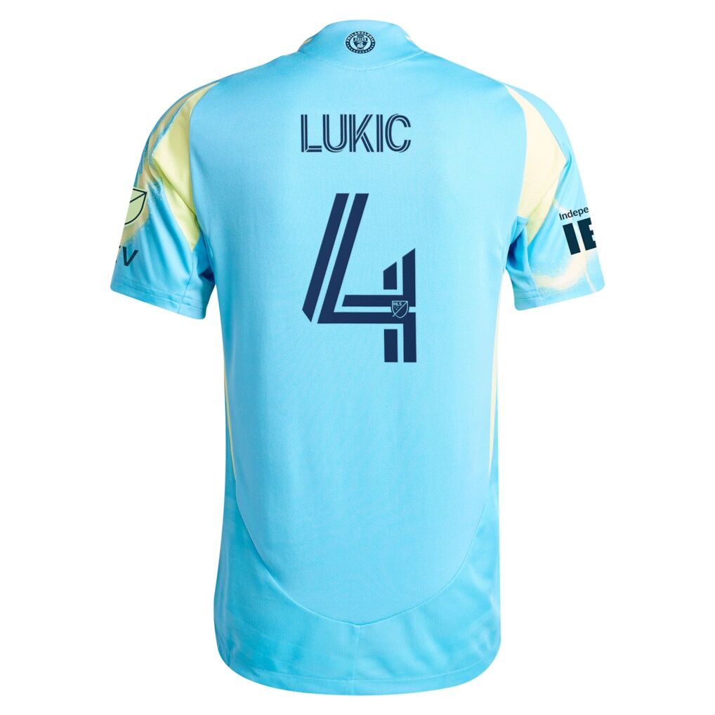 Jovan Lukić Philadelphia Union adidas 2025 The Voltage Kit On-Field Authentic Jersey