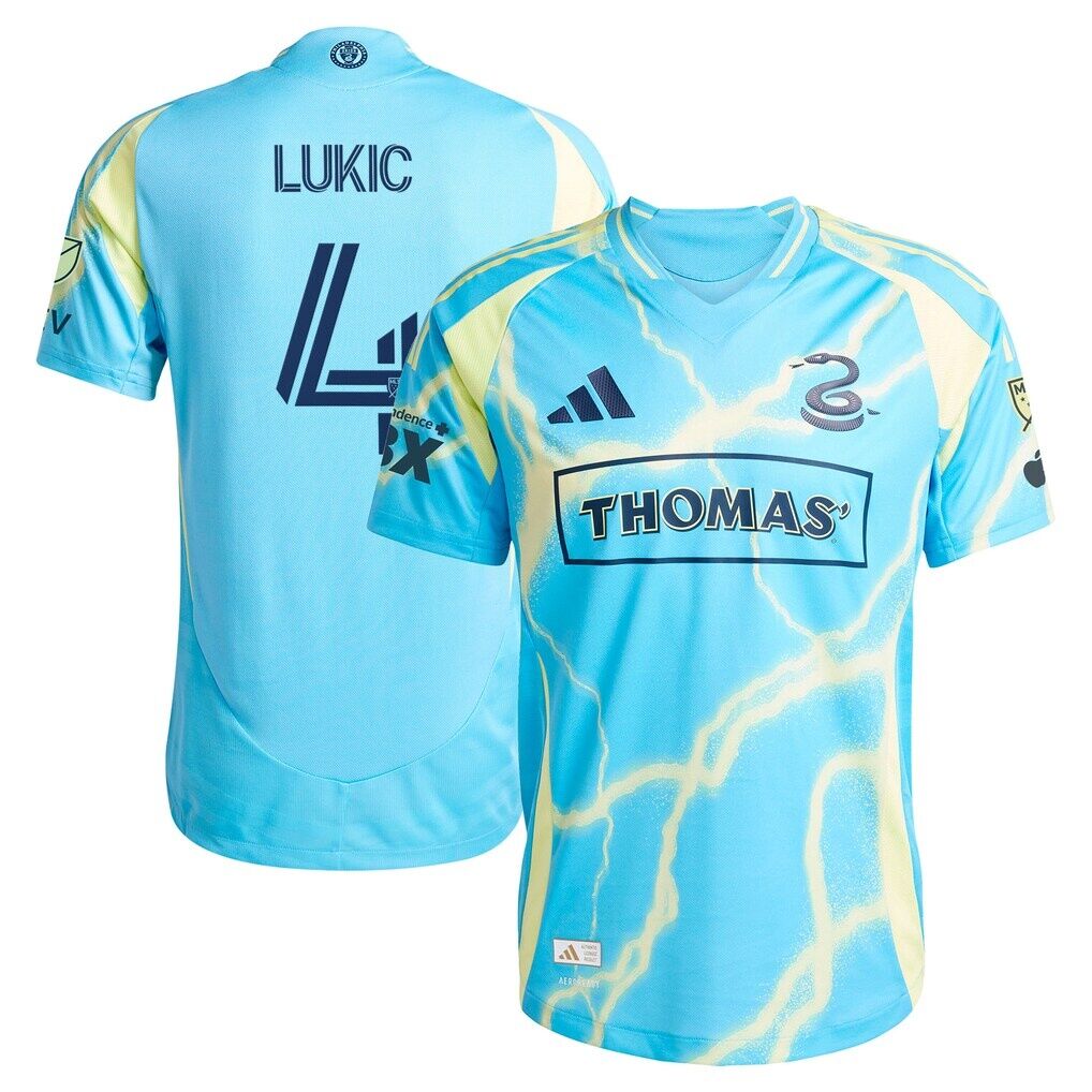 Jovan Lukić Philadelphia Union adidas 2025 The Voltage Kit On-Field Authentic Jersey