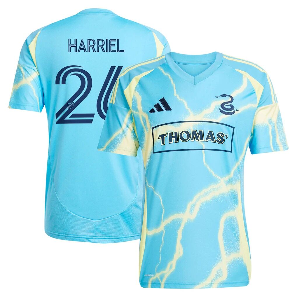 Nathan Harriel Philadelphia Union adidas 2025 The Voltage Kit Replica Jersey