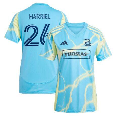 Nathan Harriel Philadelphia Union adidas Women's 2025 The Voltage Kit Replica Jersey - Blue - Front View