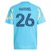 Nathan Harriel Philadelphia Union adidas Youth 2025 The Voltage Kit Replica Jersey - Blue - Detail View