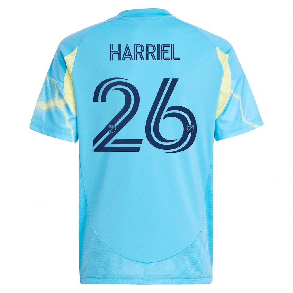 Nathan Harriel Philadelphia Union adidas Youth 2025 The Voltage Kit Replica Jersey