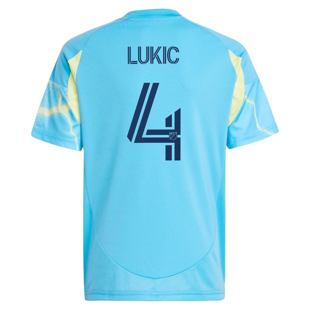 Jovan Lukić Philadelphia Union adidas Youth 2025 The Voltage Kit Replica Jersey