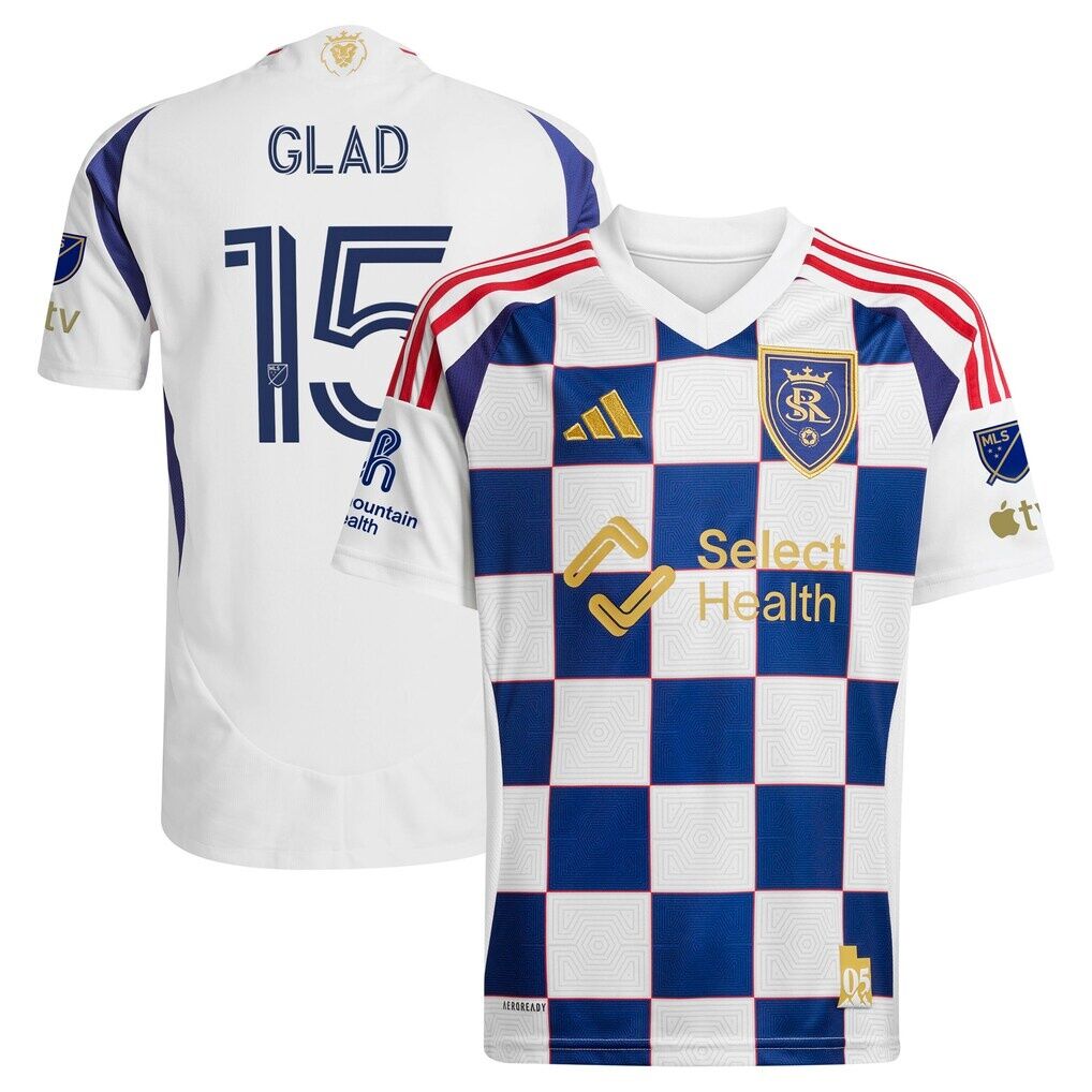 Justen Glad Real Salt Lake adidas 2025 Grid City On-Field Authentic Jersey