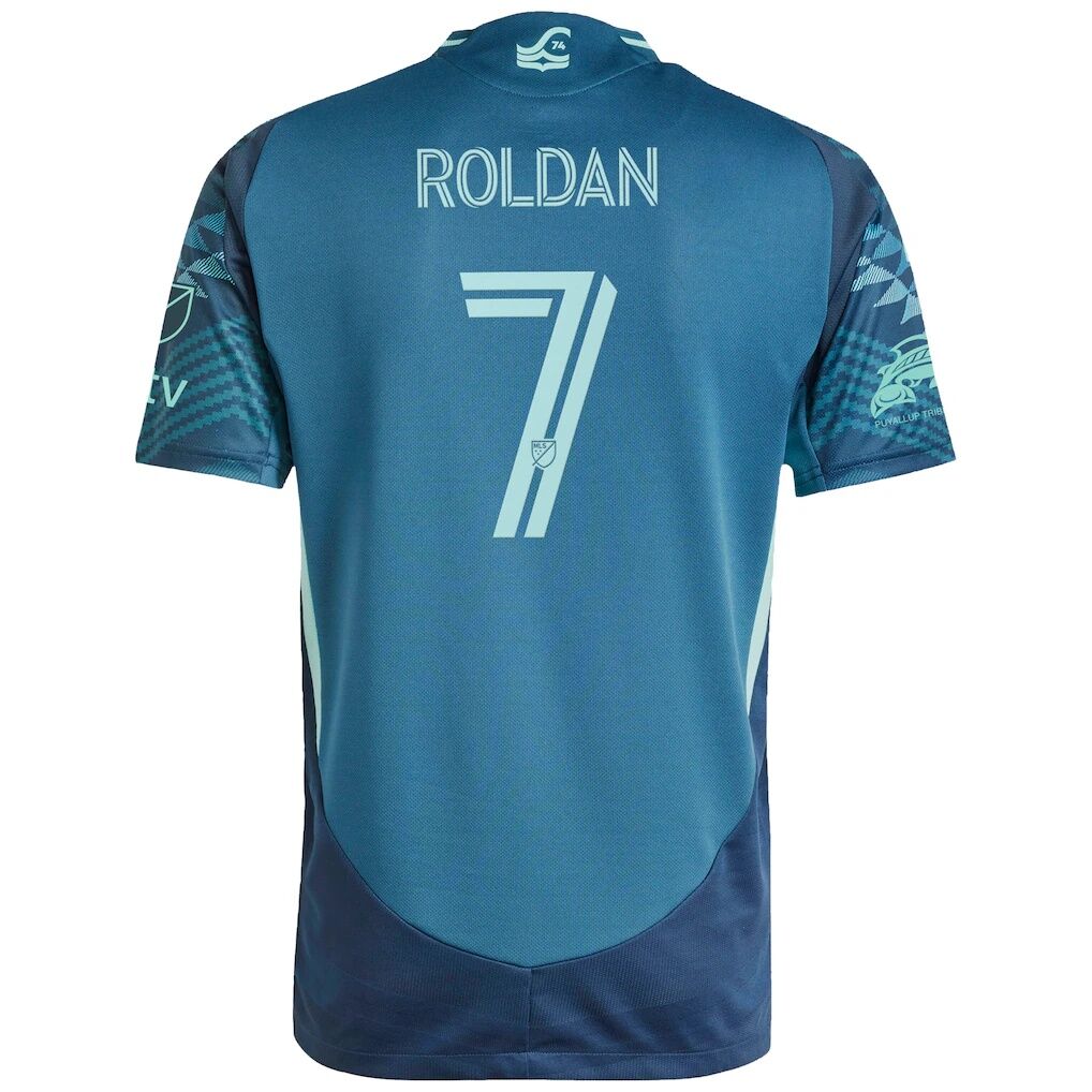 Cristian Roldan Seattle Sounders FC adidas 2025 The Salish Sea Kit On-Field Authentic Jersey