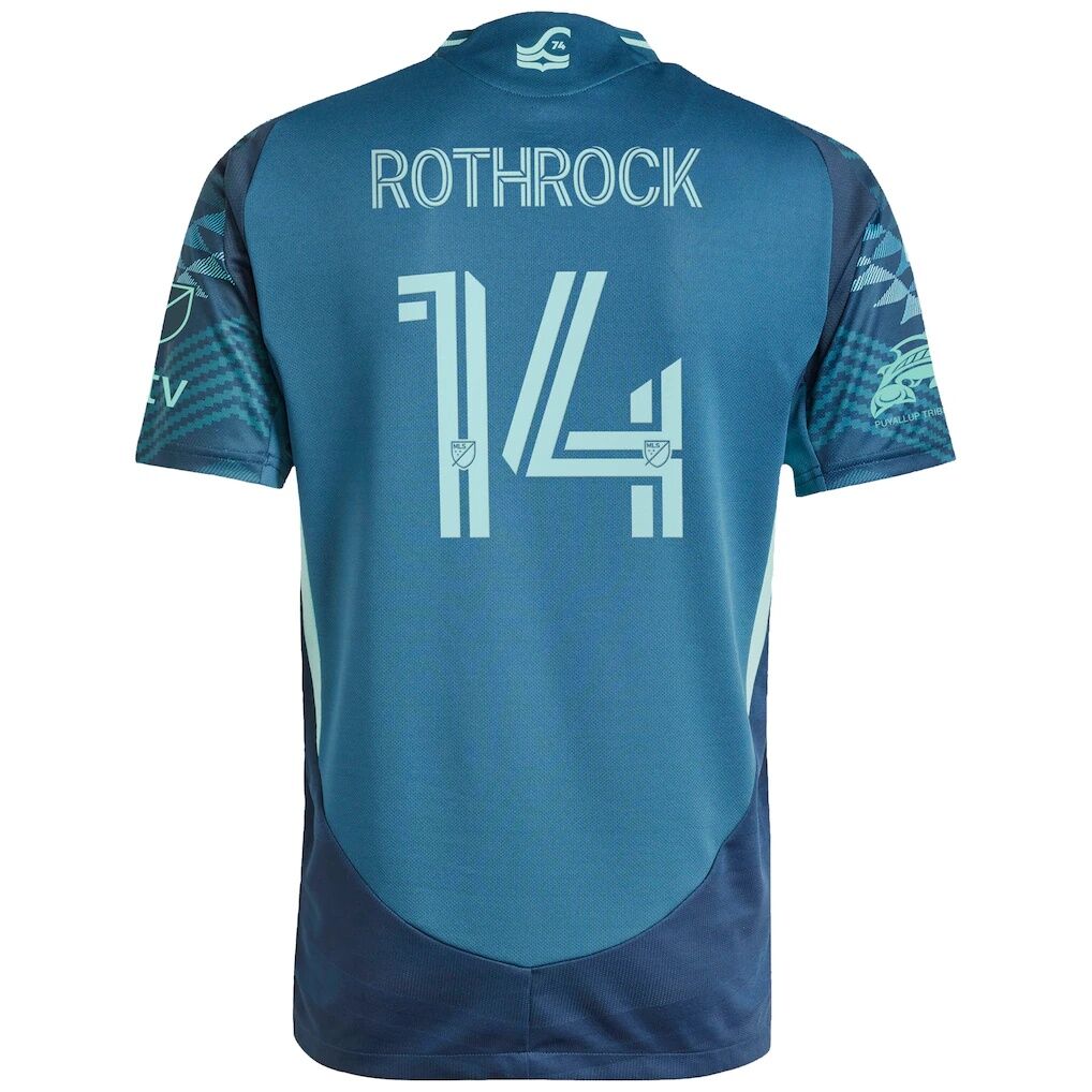 Paul Rothrock Seattle Sounders FC adidas 2025 The Salish Sea Kit On-Field Authentic Jersey