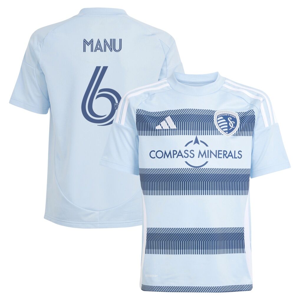 Manu García Sporting Kansas City adidas Youth 2025 One KC Replica Jersey - Light Blue