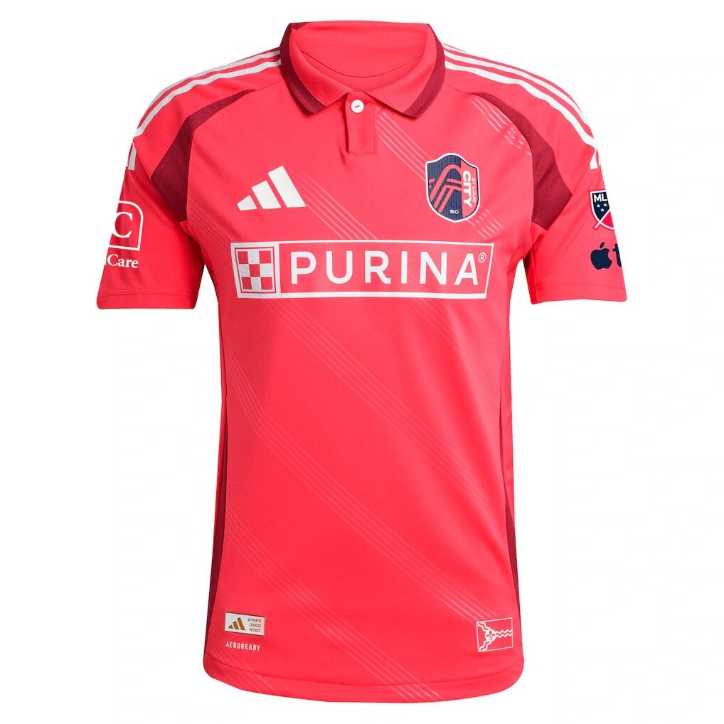 Eduard Löwen St. Louis CITY SC adidas 2025 Forever CITY Red On-Field Authentic Jersey