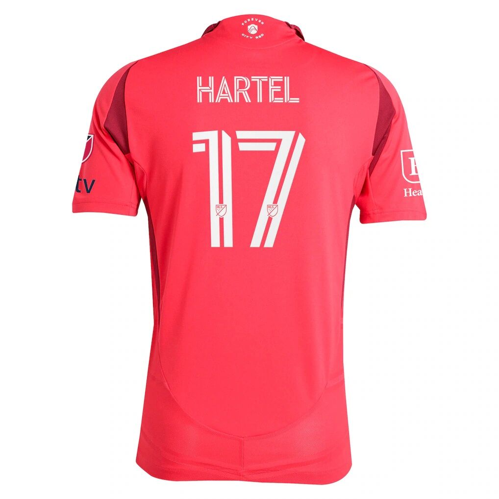 Marcel Hartel St. Louis CITY SC adidas 2025 Forever CITY Red On-Field Authentic Jersey