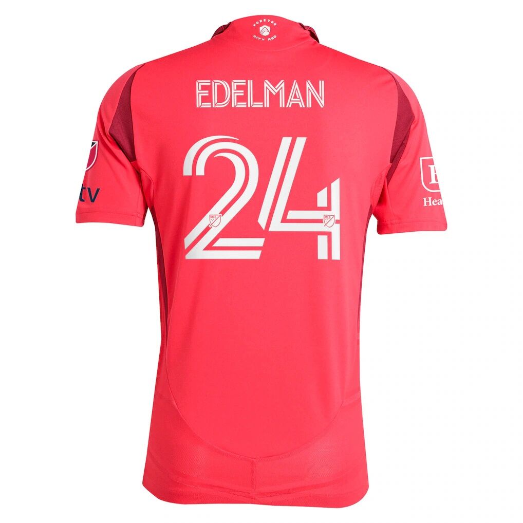 Daniel Edelman St. Louis CITY SC adidas 2025 Forever CITY Red On-Field Authentic Jersey