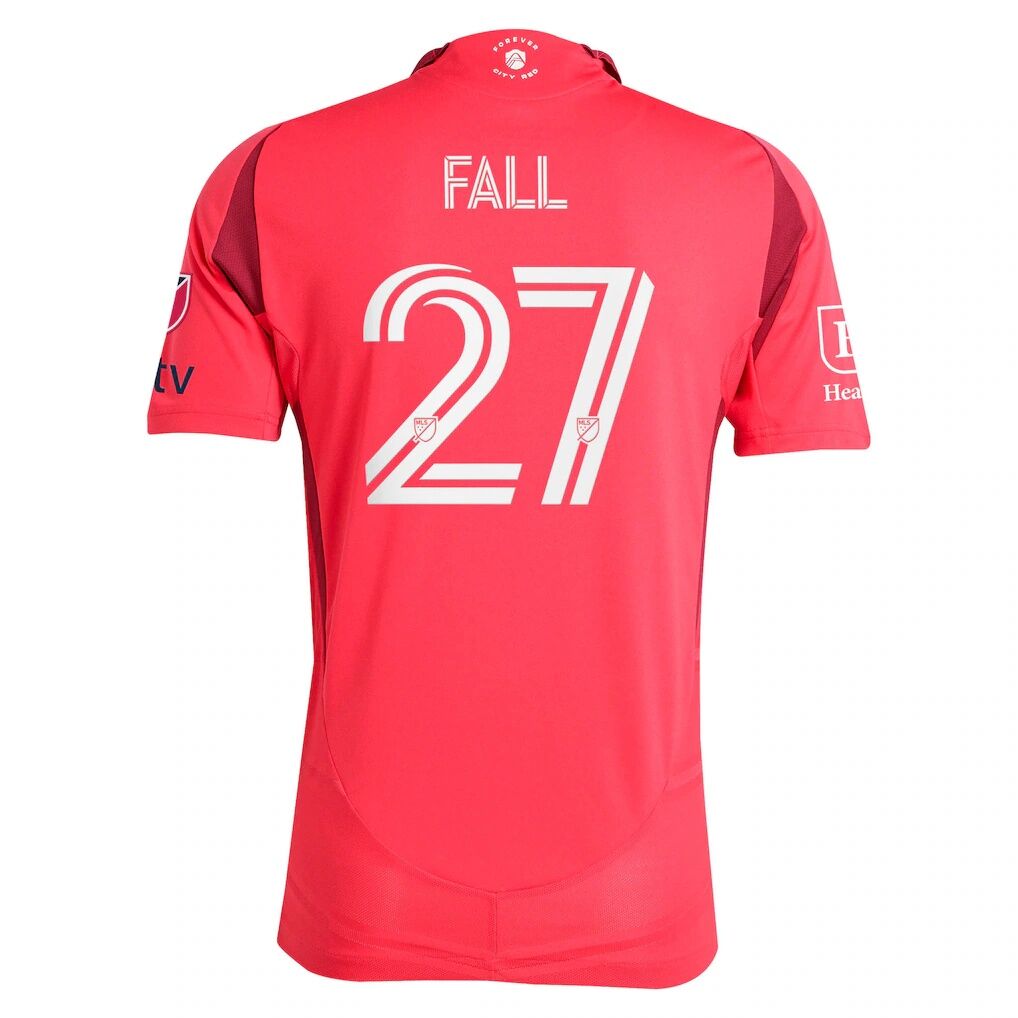 Fallou Fall St. Louis CITY SC adidas 2025 Forever CITY Red On-Field Authentic Jersey