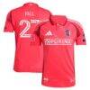 Fallou Fall St. Louis CITY SC adidas 2025 Forever CITY Red On-Field Authentic Jersey - Red - Front View