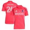Daniel Edelman St. Louis CITY SC adidas 2025 Forever CITY Red Replica Jersey - Red - Front View