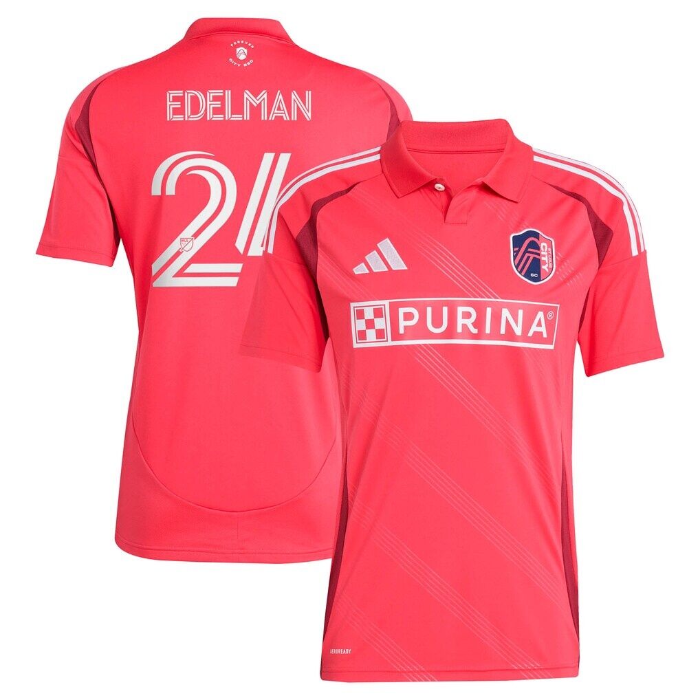 Daniel Edelman St. Louis CITY SC adidas 2025 Forever CITY Red Replica Jersey