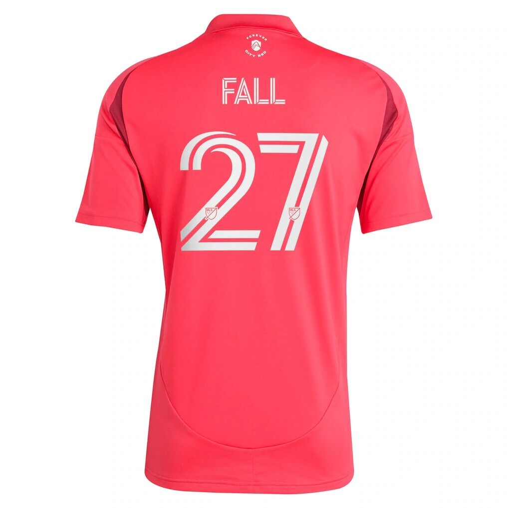 Fallou Fall St. Louis CITY SC adidas 2025 Forever CITY Red Replica Jersey