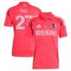 Fallou Fall St. Louis CITY SC adidas 2025 Forever CITY Red Replica Jersey - Red - Front View