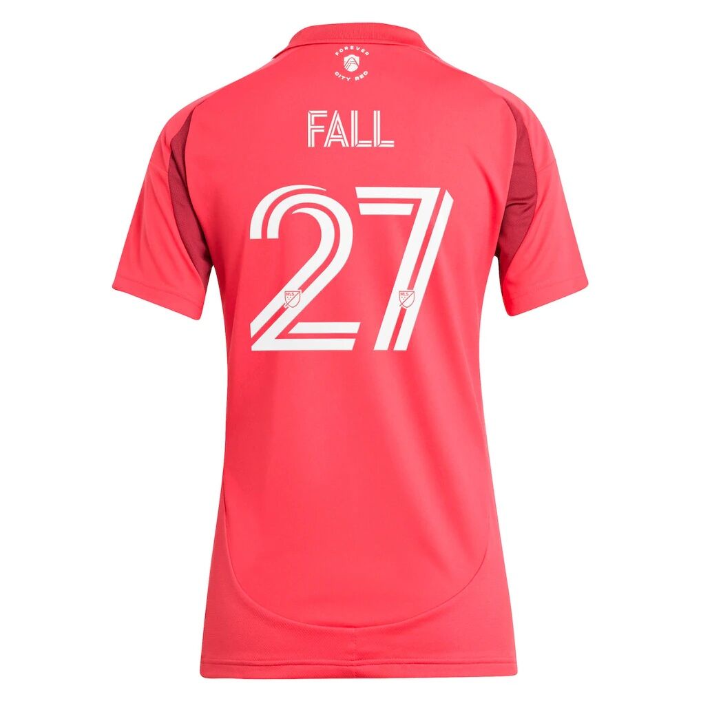 Fallou Fall St. Louis CITY SC adidas Women's 2025 Forever CITY Red Replica Jersey